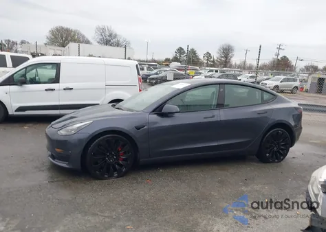 2023 Tesla Model 3 Performance Dual Motor All-Wheel Drive from USA, damaged, VIN 5YJ3E1EC0PF488692